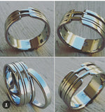 08 &quot;VIADUCT&quot; handmade stainless steel ring (not casted) mens rings wedding band custom jewelry