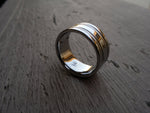 21 &quot;DUPLEX&quot; handmade stainless steel ring (not casted) hypoallergenic mens rings wedding band mens jewelry ring