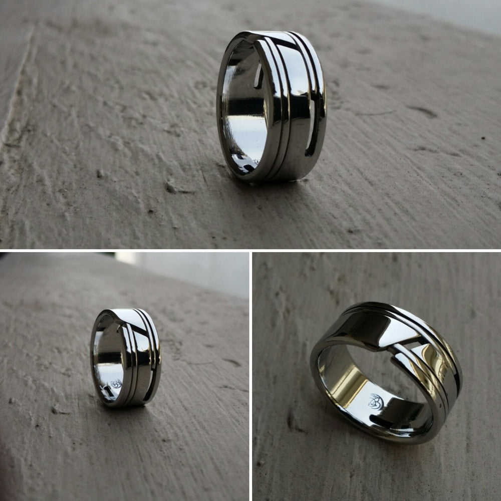 01 &quot;EXCLUSIVE&quot; handmade stainless steel ring (not casted) mens rings, engagement ring, hypoallergenic rings wedding rings band
