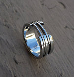 32 &quot;CARCAJOU&quot; handmade stainless steel ring (not casted) hypoallergenic mens rings wedding band mens jewelry