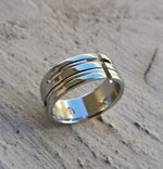 06 &quot;AMOUR&quot; handmade stainless steel ring (not casted) cross ring, calvary