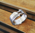 13 "OAK" handmade stainless steel ring (not casted) wedding ring, mens wedding band hypoallergenic custom rings mens rings