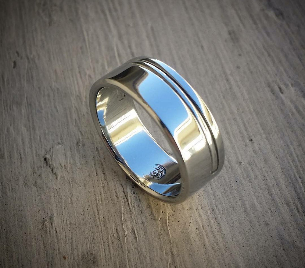 09 "EQUIPOISE" handmade stainless steel ring (not casted) hypoallergenic wedding band mens rings