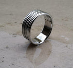 29 &quot;TRIPLEX&quot; handmade stainless steel ring (not casted) womens jewelry hypoallergenic rings