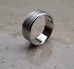 29 "TRIPLEX" handmade stainless steel ring (not casted) womens jewelry hypoallergenic rings