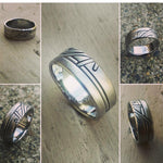 24 &quot;WADE&quot; handmade stainless steel ring (not casted) hypoallergenic mens rings wedding band mens jewelry