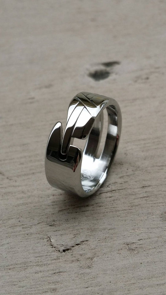 27 &quot;LOAM&quot; handmade stainless steel ring (not casted) cross ring religious rings christian ring
