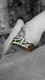 15 &quot;BREGDAN 2&quot; handmade braided ring, stainless steel curb chain ring (not casted) celtic rings braided rings