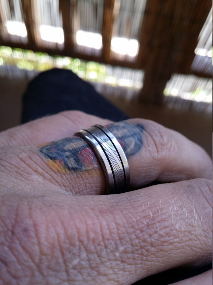 Stainless steel Damascus &quot;WOODGRAIN&quot; 8mm polished!
